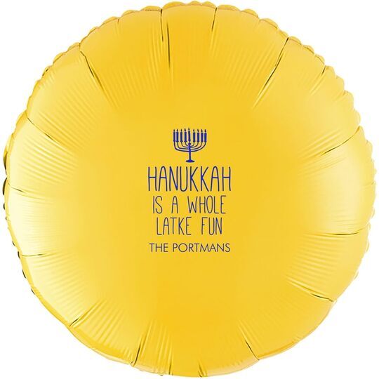 Latke Fun Hanukkah Mylar Balloons